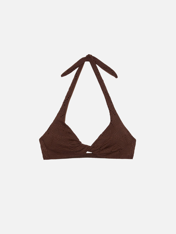 Leda Sangallo lace triangle bralette top