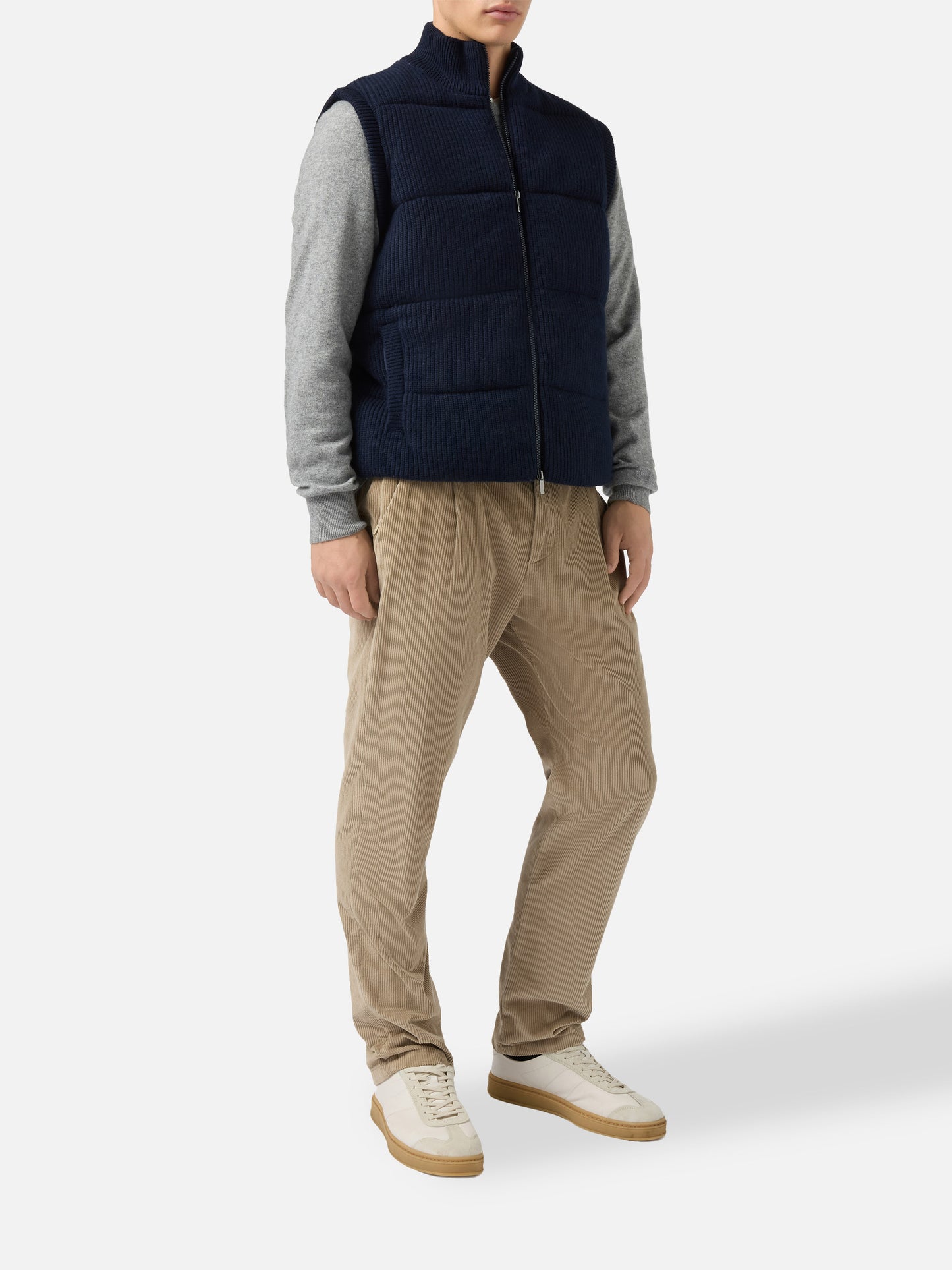 Gilet imbottito Leeds Knit blu