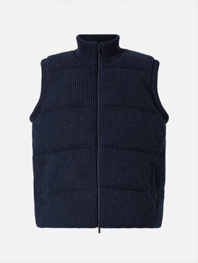 Gilet imbottito Leeds Knit blu