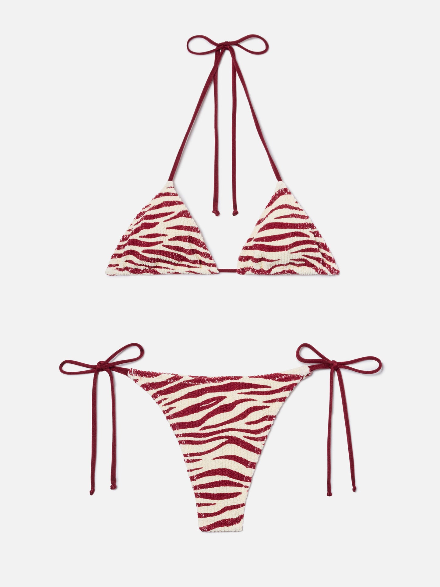 Leah Norah zebra print crinkle bikini