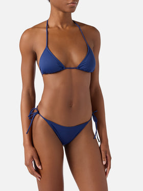 Bikini azul marino Leah Marielle con lazos 