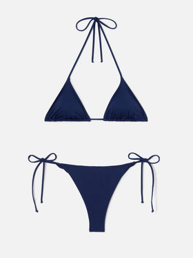 Leah Marielle navy blue bikini with ties