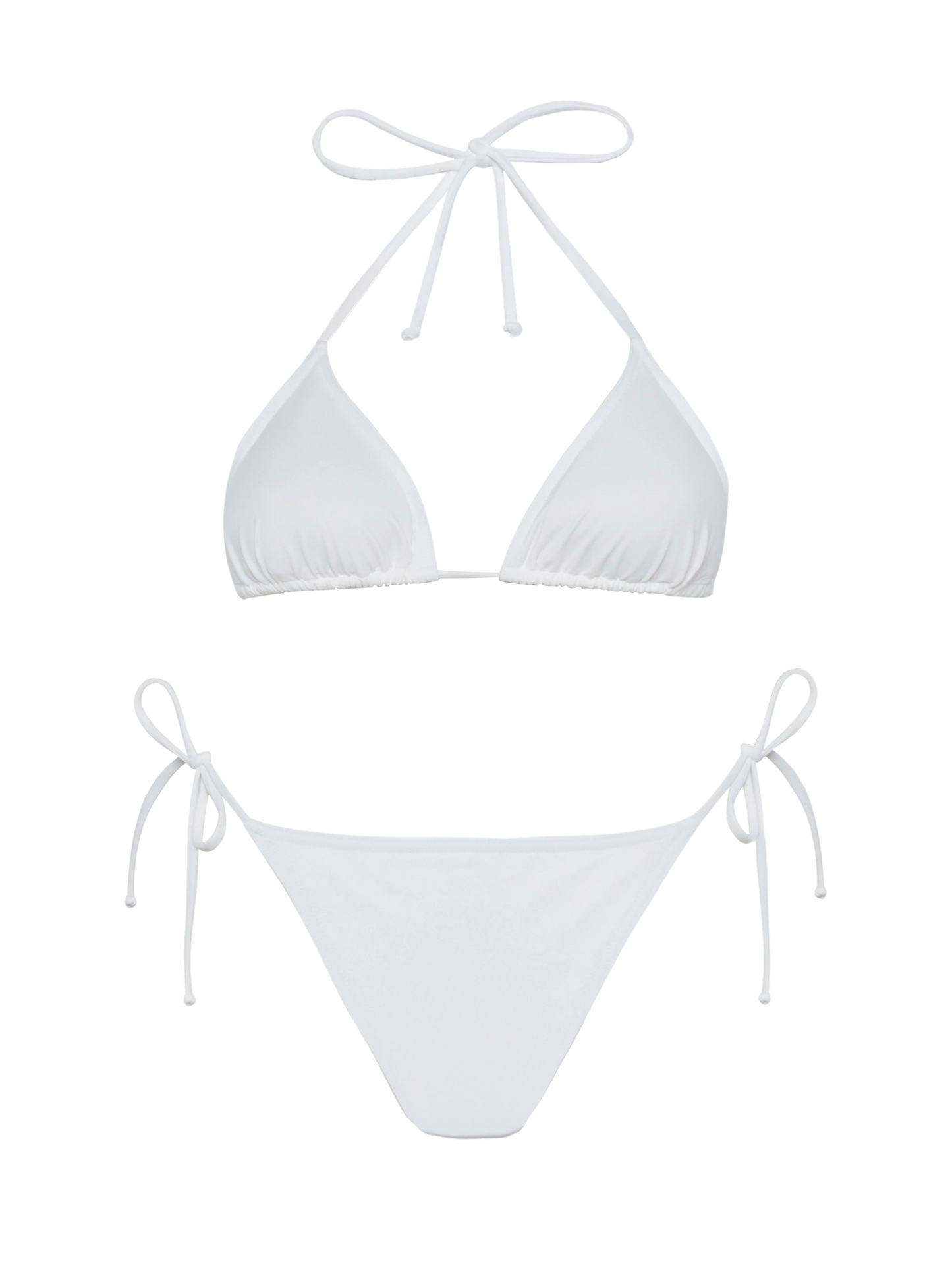 Leah Marielle white bikini with triangle top and classic briefs - MC2 Saint Barth
