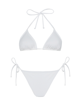 Leah Marielle white bikini with triangle top and classic briefs - MC2 Saint Barth