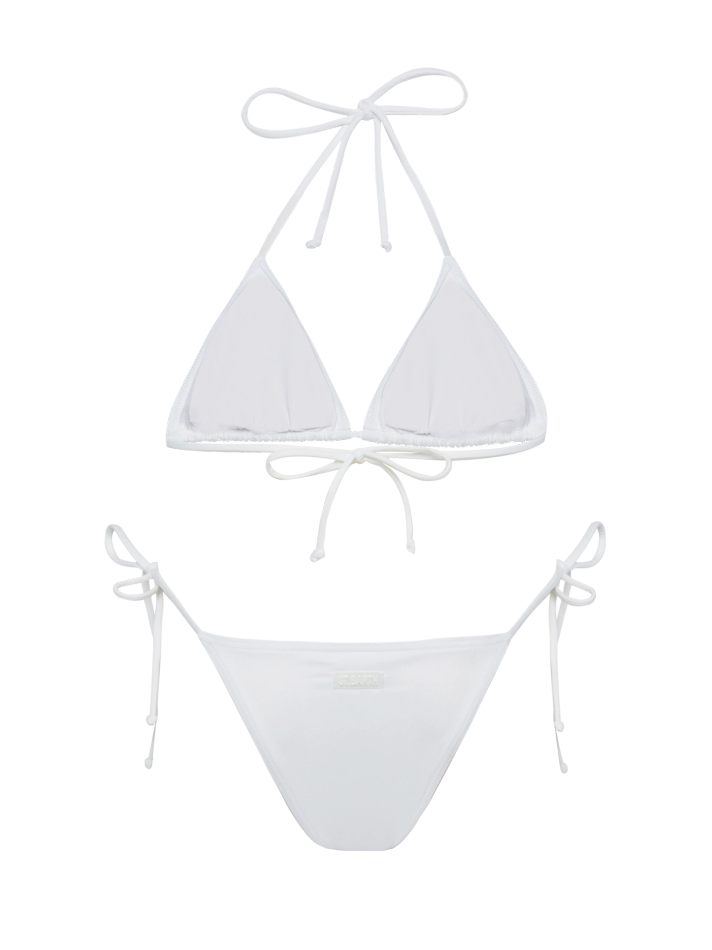 Leah Marielle white bikini with triangle top and classic briefs - MC2 Saint Barth