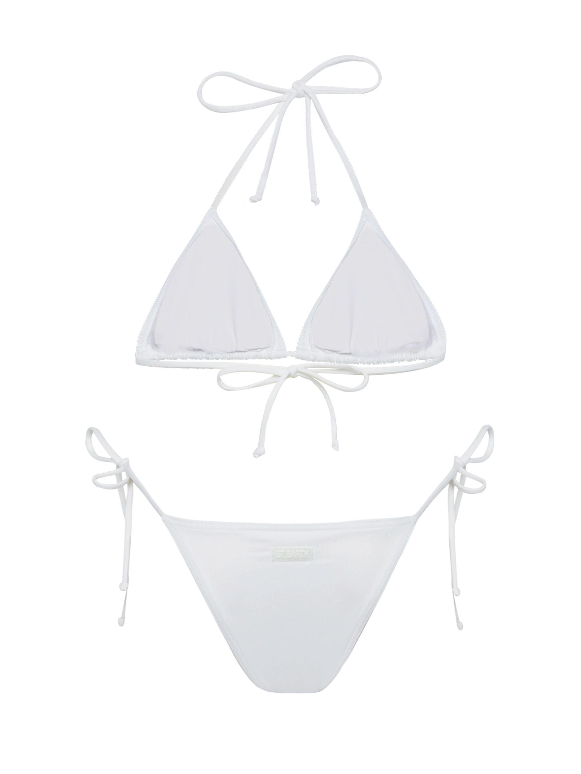 Leah Marielle white bikini with triangle top and classic briefs - MC2 Saint Barth