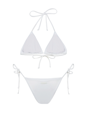 Leah Marielle white bikini with triangle top and classic briefs - MC2 Saint Barth