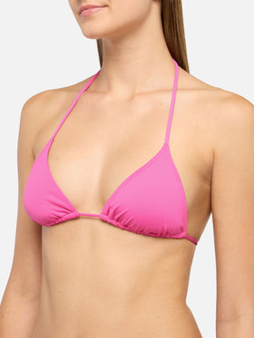 Virgo fuchsia classic swim briefs                                                          - Leah fuchsia triangle top swimsuit