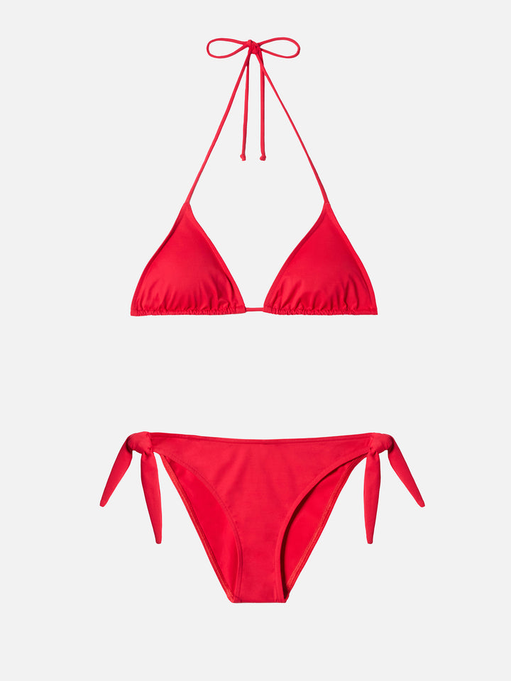 Bikini a triangolo classico Leah Yali color rosso