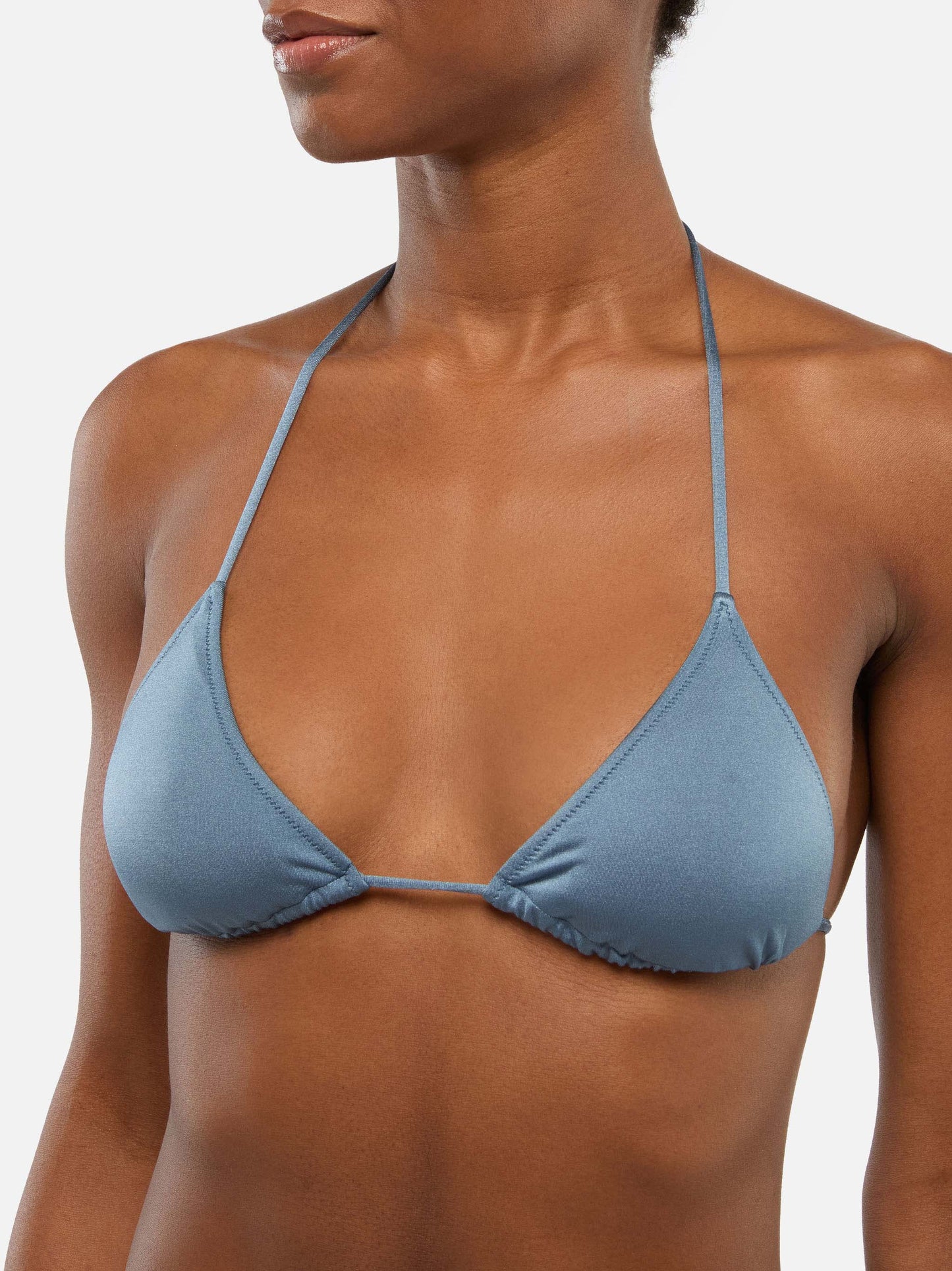 Leah Norah Triangel-Bikini in schimmerndem Himmelblau