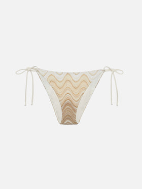 Virgo slip mare classico in maglia raschel con motivo ondulato