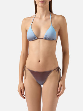 Classic triangle bikini Leah Marielle with gradient print