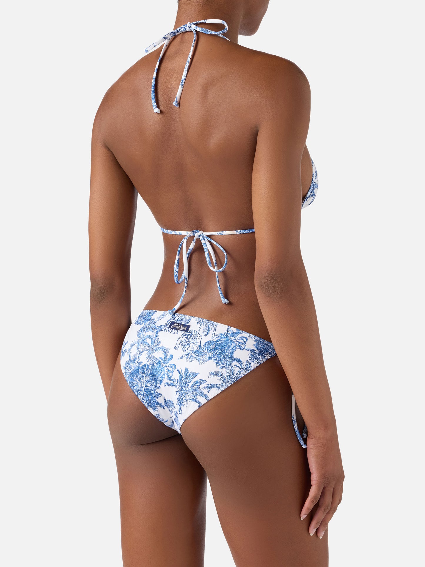 Bikini azul Leah Virgo toile de jouy 