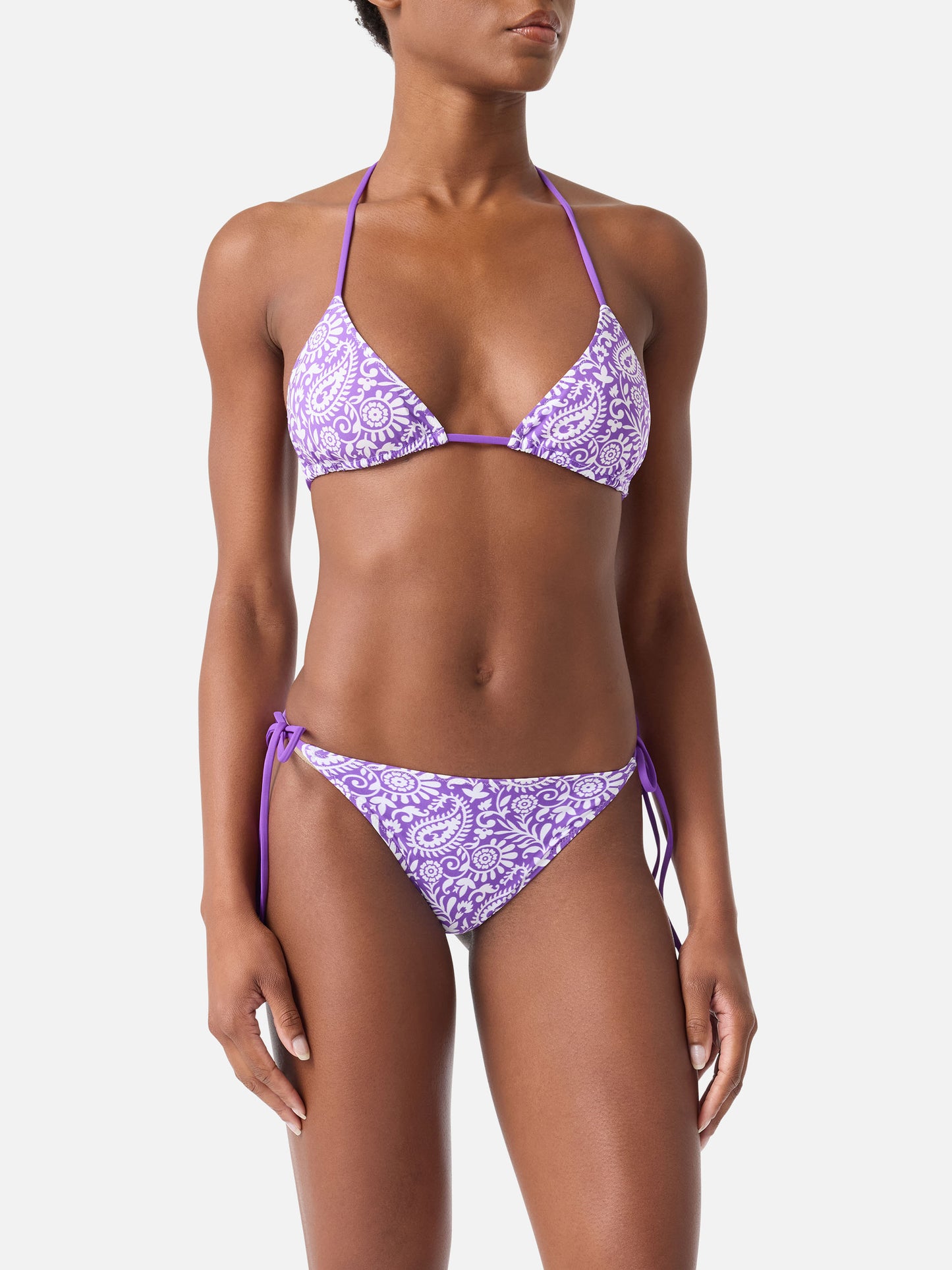 Leah Marielle Triangel-Bikini mit Paisley-Muster 