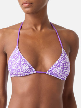 Leah Marielle Triangel-Bikini mit Paisley-Muster 