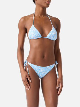 Bikini triangular Leah Virgo vintage floral 