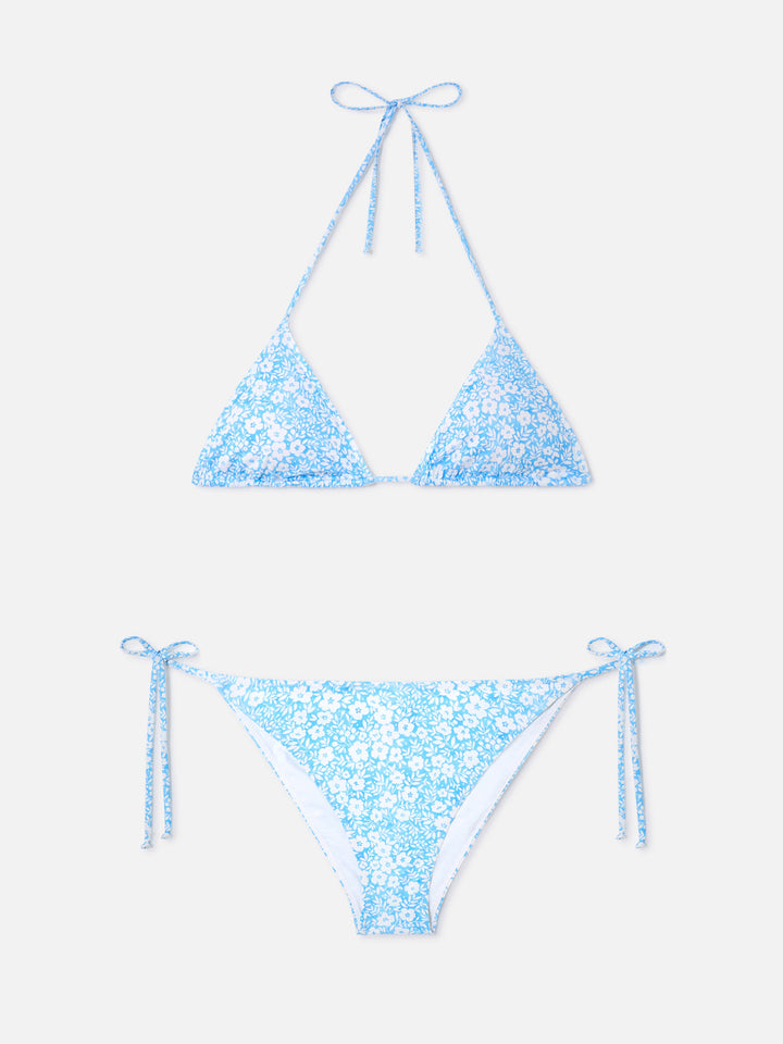 Leah Virgo vintage floral triangle bikini