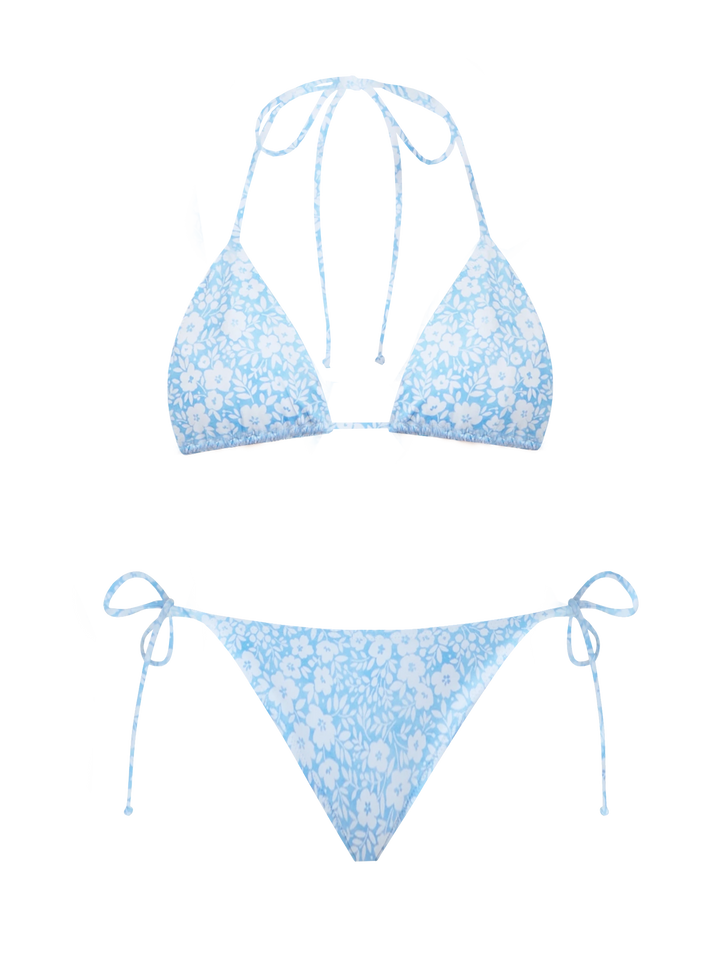 Damen-Triangel-Bikini Leah Virgo im Vintage-Stil mit Blumenmuster