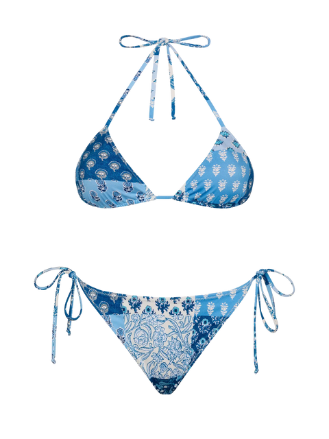 Triangle bikini Leah Virgo with floral patch print - MC2 Saint Barth