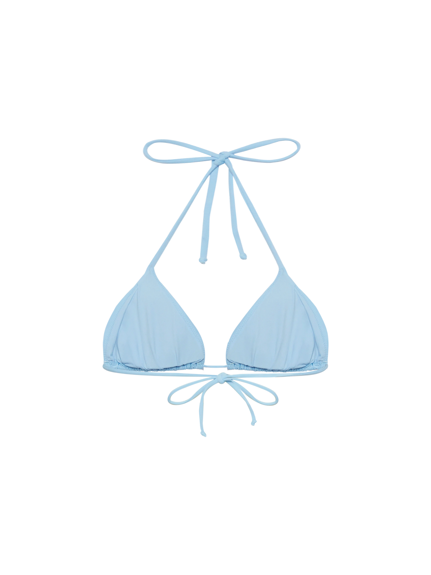 Leah light blue triangle top with striped rhinestone embellishment - MC2 Saint Barth