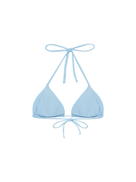 Leah light blue triangle top with striped rhinestone embellishment - MC2 Saint Barth