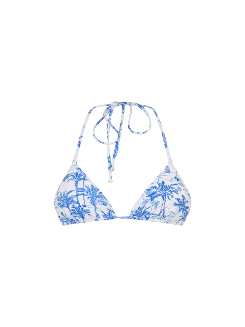 Leah triangle top swimsuit with toile de jouy print - MC2 Saint Barth