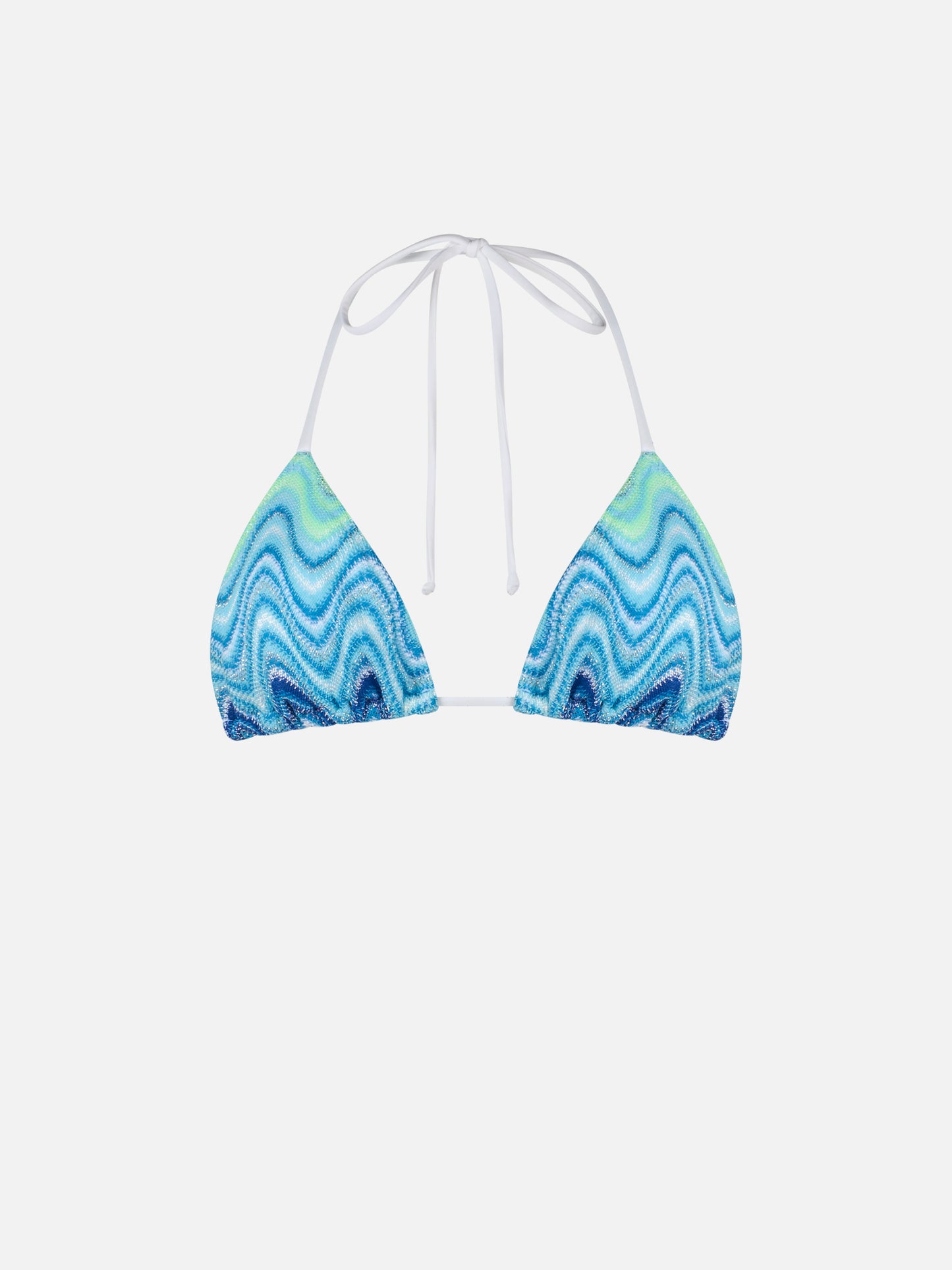 Woman raschel knit triangle top swimsuit Leah