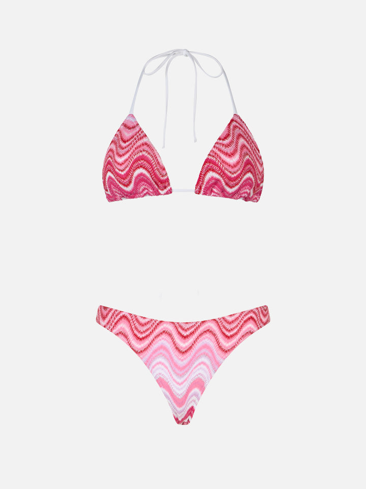 Bikini triangle en maille raschel pour femme Leah Naomi 
