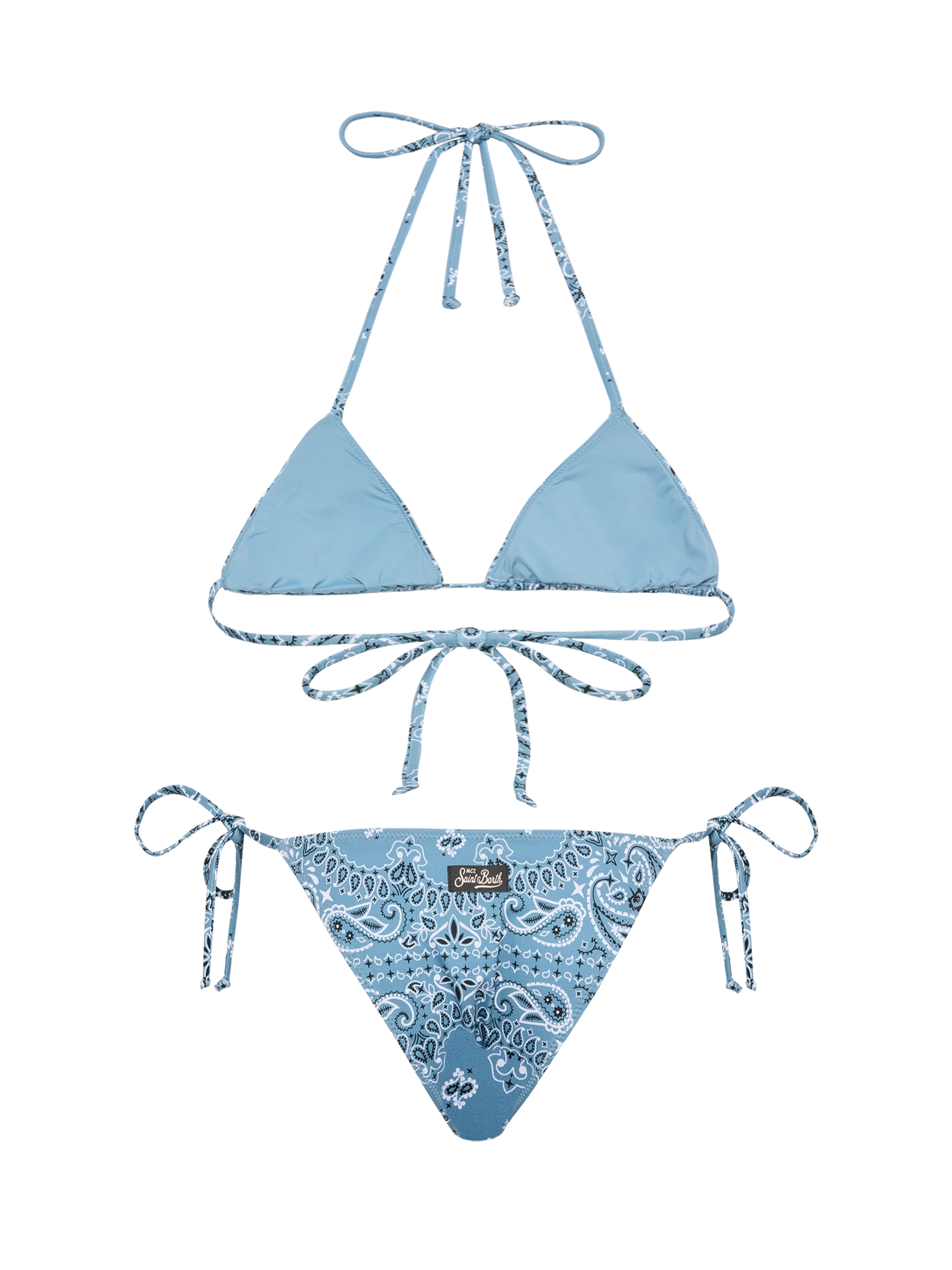 Classic triangle bikini Leah Marielle with bandanna print - MC2 Saint Barth