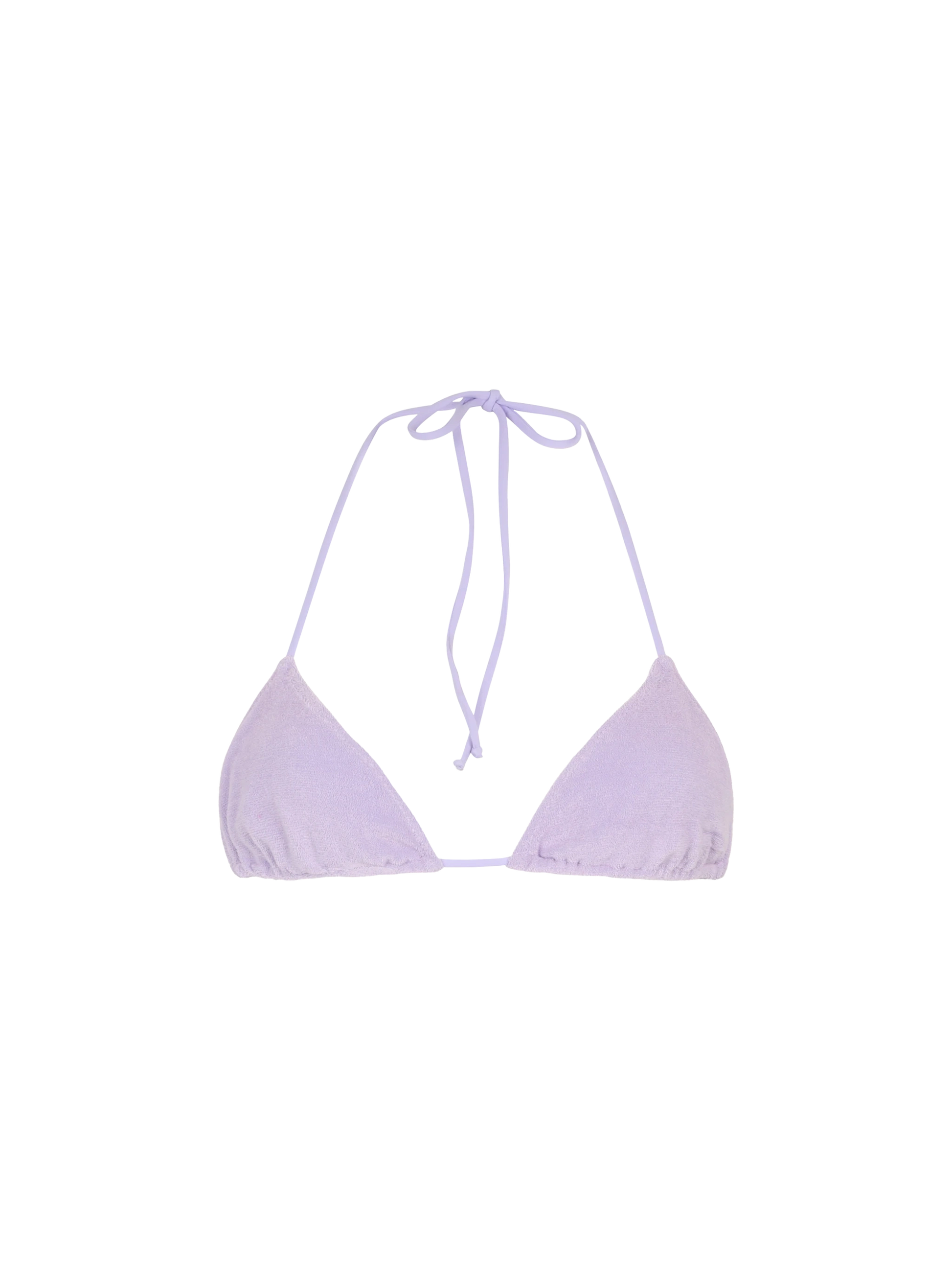 Woman lilac terry triangle top swimsuit Leah - MC2 Saint Barth