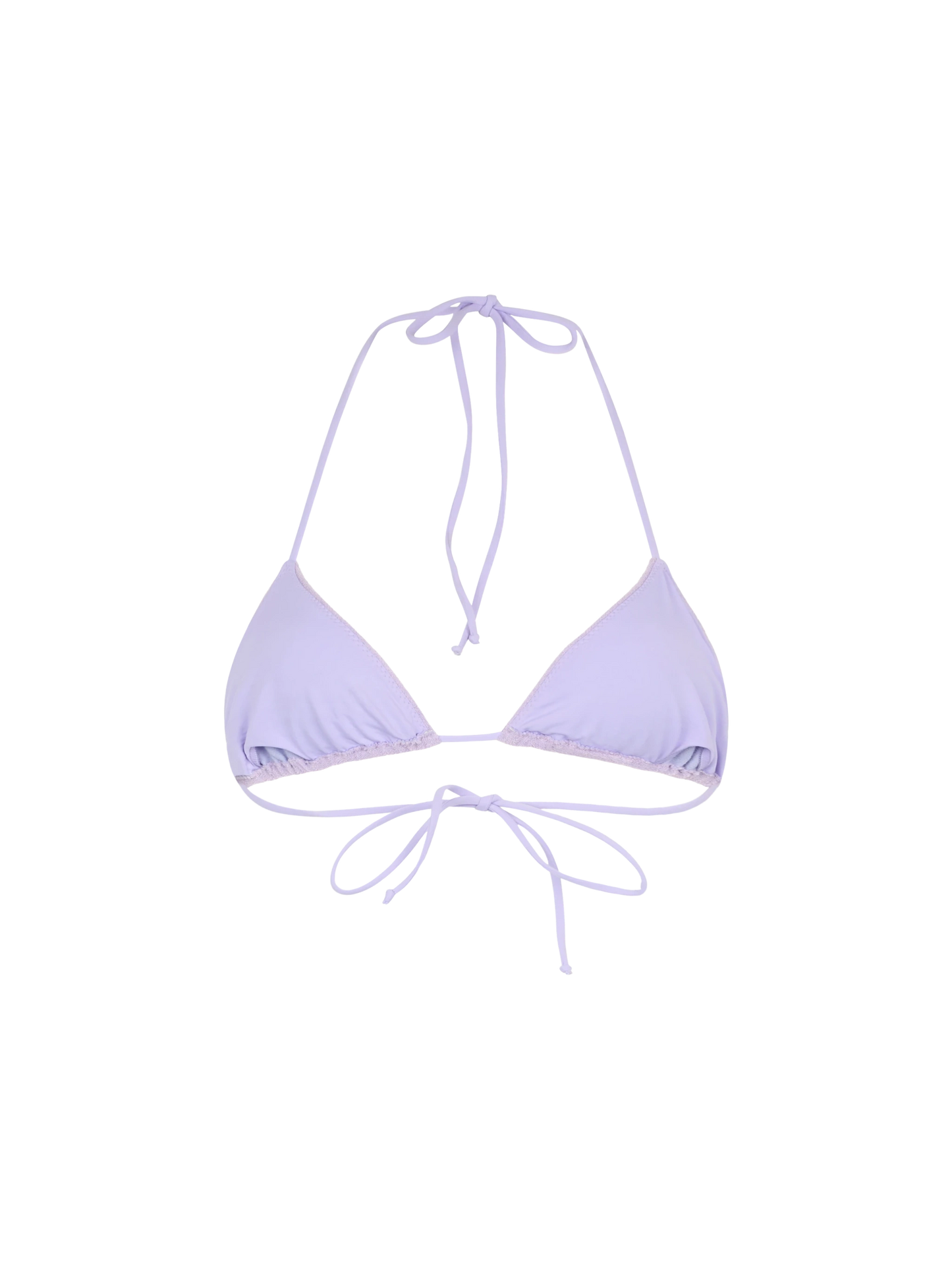 Woman lilac terry triangle top swimsuit Leah - MC2 Saint Barth