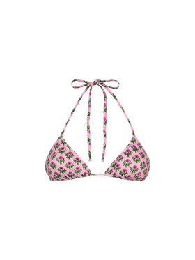 Leah triangle top swimsuit with floral print - MC2 Saint Barth