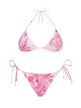 Classic triangle bikini Leah Marielle with toile de jouy print - MC2 Saint Barth