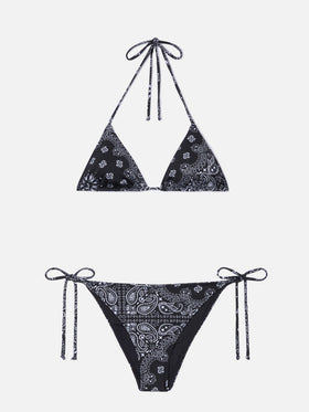 Leah Teen black bandana print bikini
