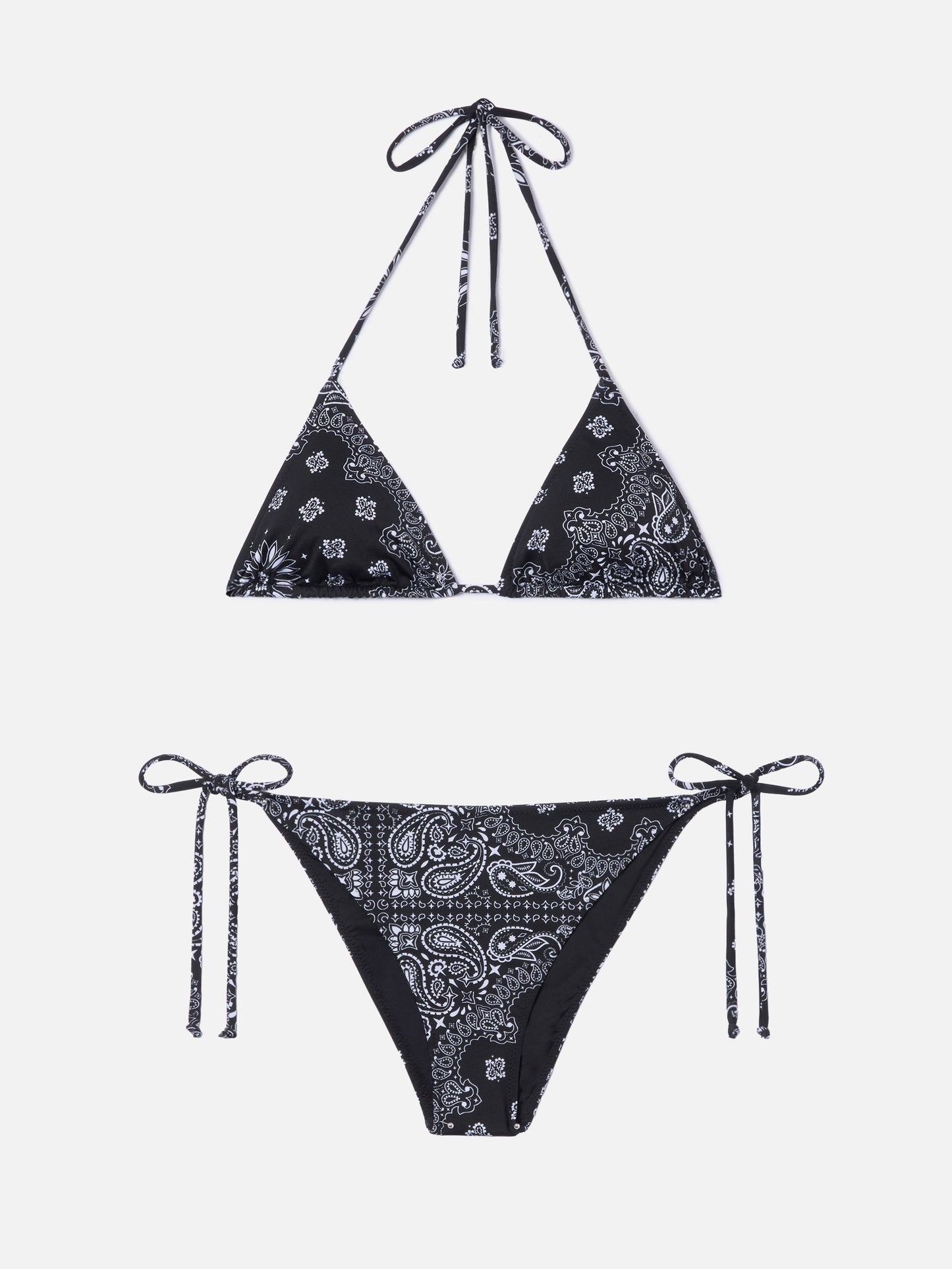 Bikini Leah Teen à imprimé bandana noir 
