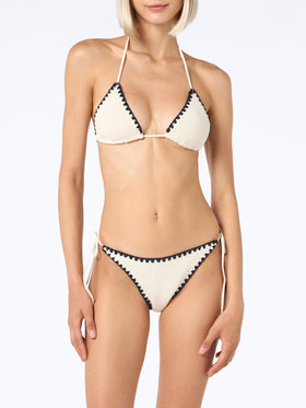Bikini triangular de crochet para mujer Leah Marielle 