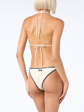 Bikini triangular de crochet para mujer Leah Marielle 