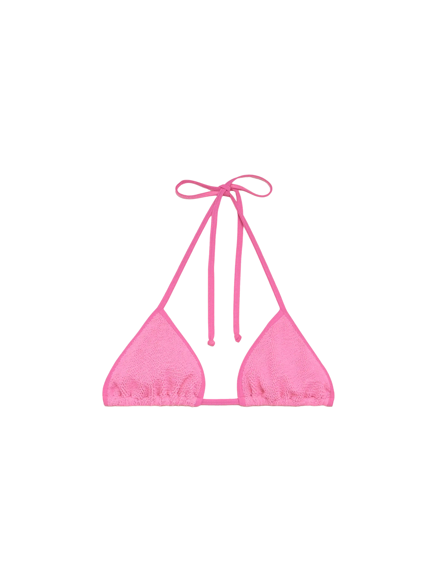 Leah pink crinkle triangle top - MC2 Saint Barth