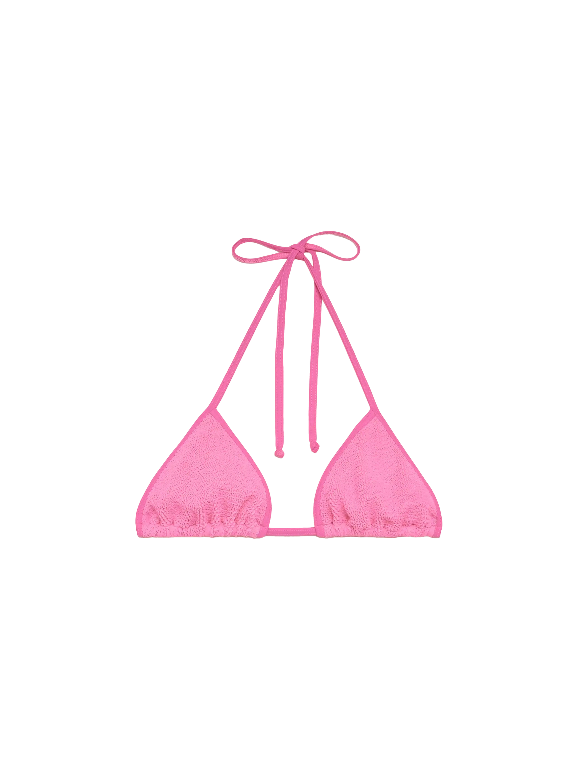 Leah pink crinkle triangle top - MC2 Saint Barth