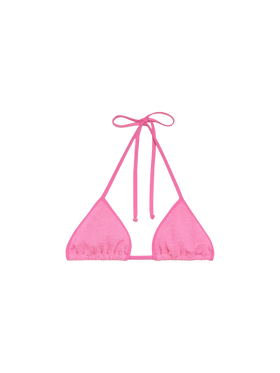Leah pink crinkle triangle top - MC2 Saint Barth