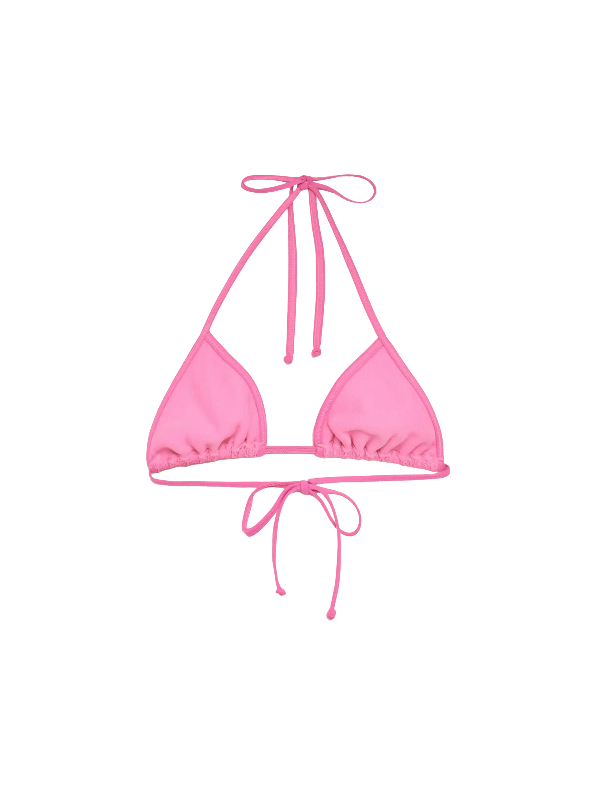 Leah pink crinkle triangle top - MC2 Saint Barth