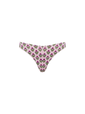 Woman pink flower classic swim briefs Lido - MC2 Saint Barth