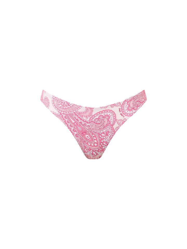 Woman pink paisley triangle bikini Leah Lido - MC2 Saint Barth