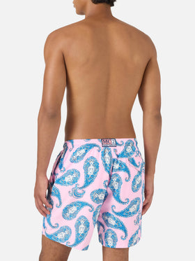 Lighting swim shorts with paisley print