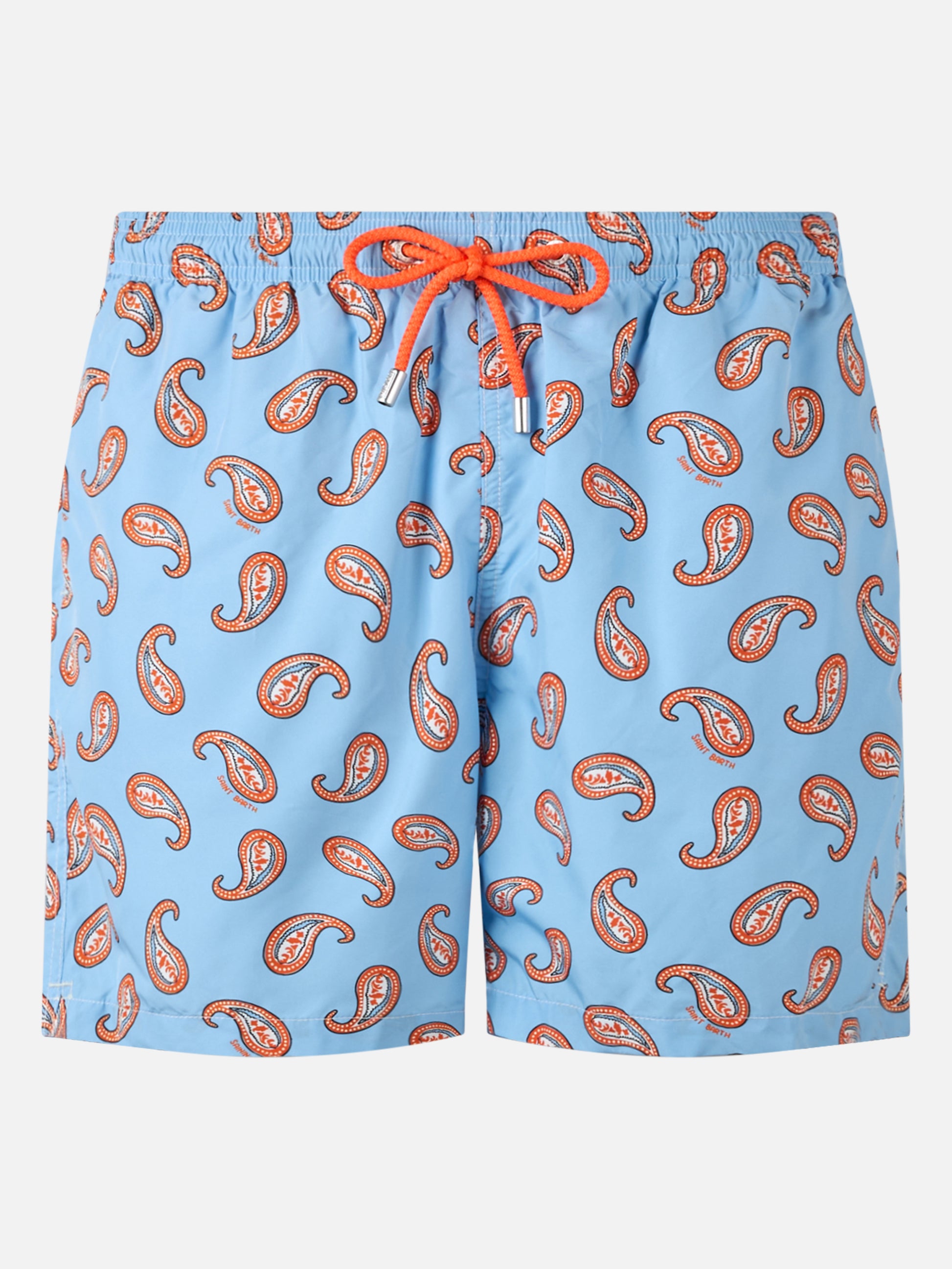 Man lightweight fabric swim-shorts Lighting with paisley print - MC2 Saint Barth