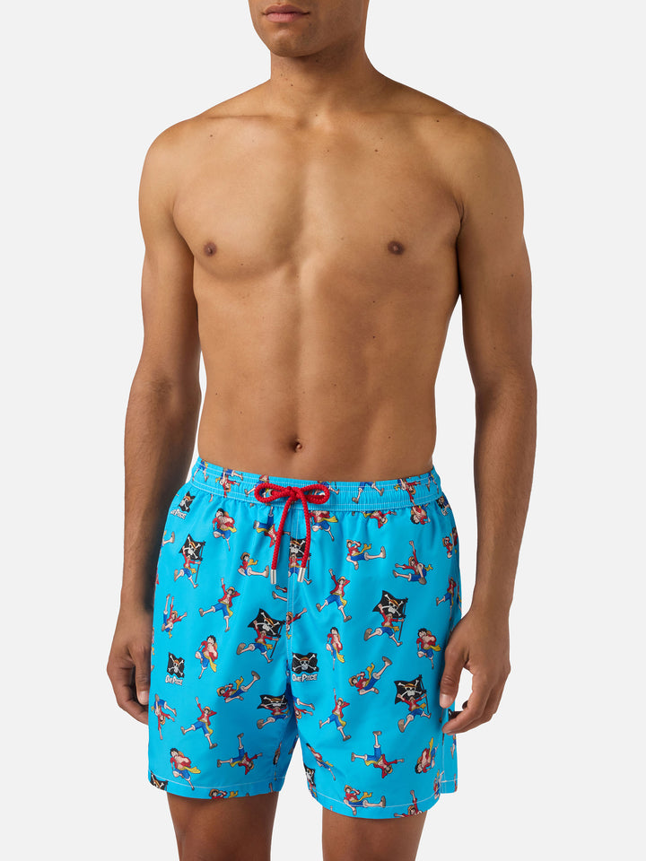 Lighting swim shorts with One Piece all-over print | Special Edition