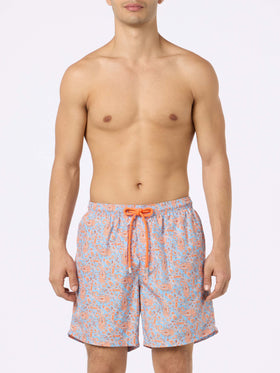 Man lightweight fabric swim-shorts Lighting with paisley print - MC2 Saint Barth