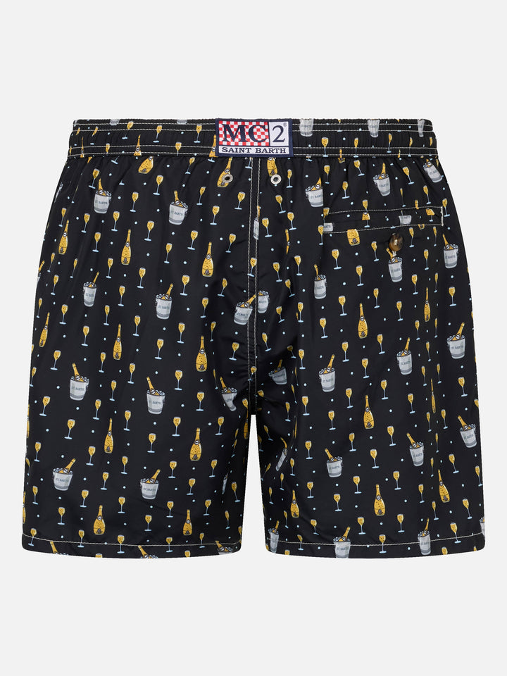 Man lightweight fabric swim-shorts Lighting Micro Fantasy with bollicine print - MC2 Saint Barth