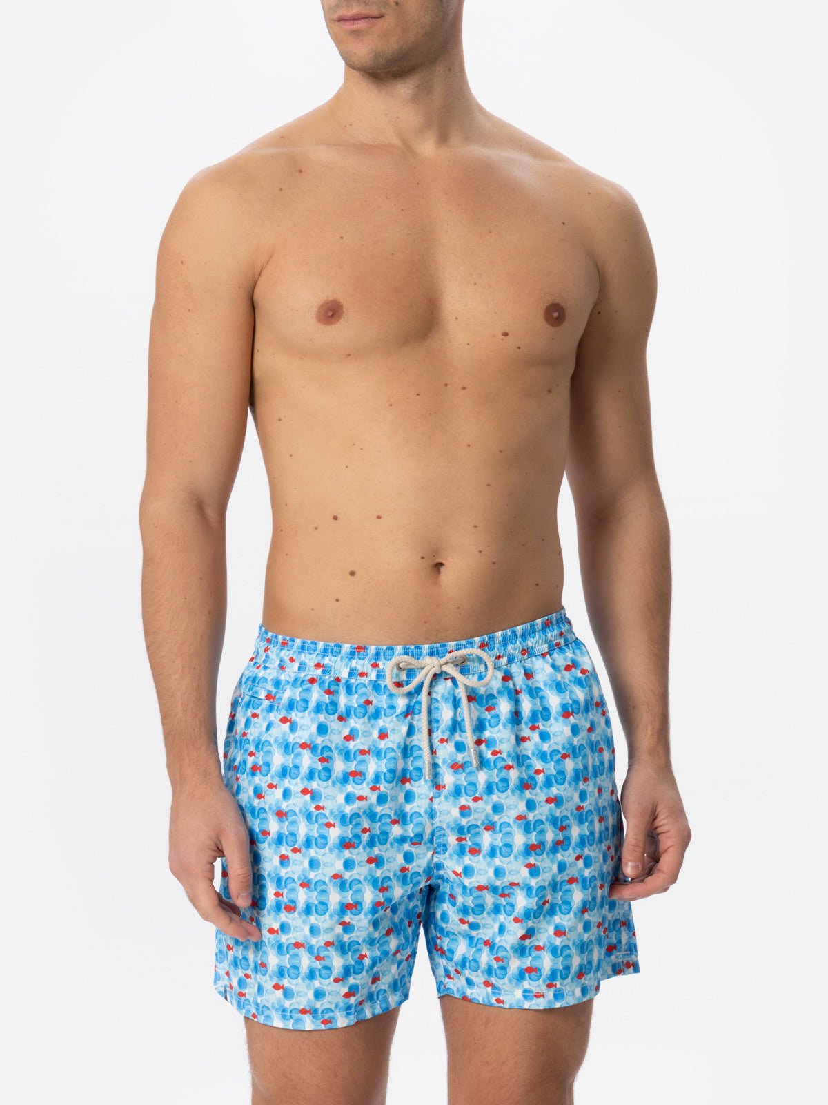Man swim shorts with sea print - MC2 Saint Barth