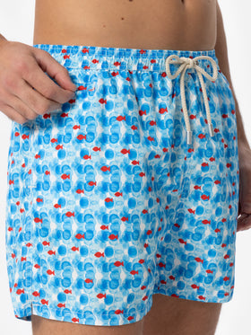 Man swim shorts with sea print - MC2 Saint Barth